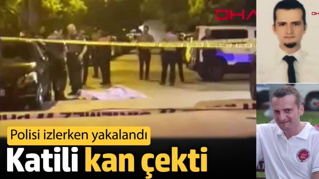 Katili kan çekti. Polisi izlerken yakalandı