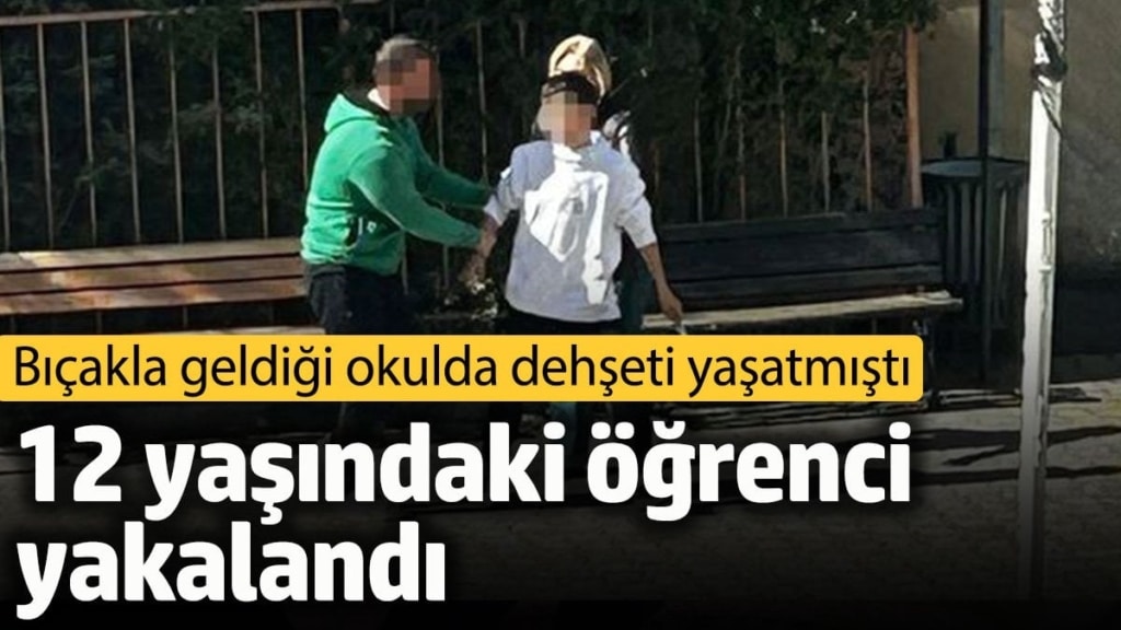 Ümraniye'de bıçakla geldiği okulda tehditte bulunduğu öne sürülen öğrenci yakalandı