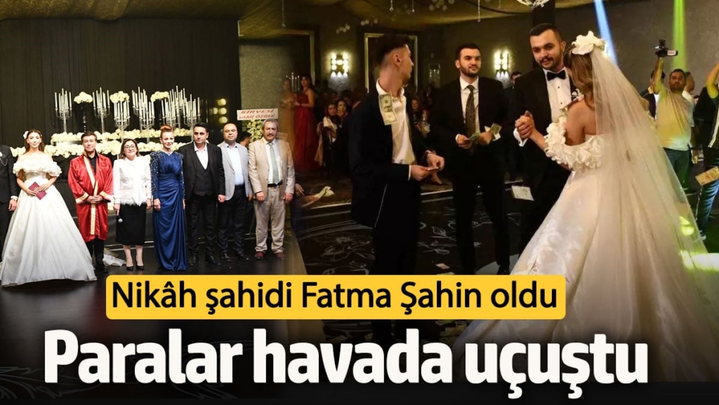 Şanlıurfa'da büyük aşiret düğünü! Paralar havada uçuştu... Nikâh şahidi Fatma Şahin oldu