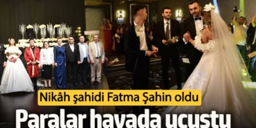 Şanlıurfa'da büyük aşiret düğünü! Paralar havada uçuştu... Nikâh şahidi Fatma Şahin oldu