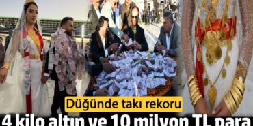 Van’da Ertoşi aşireti düğününde takı rekoru! Geline 4 kilo altın damada 10 milyon TL