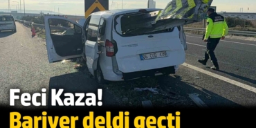 Feci Kaza! Bariyer deldi geçti