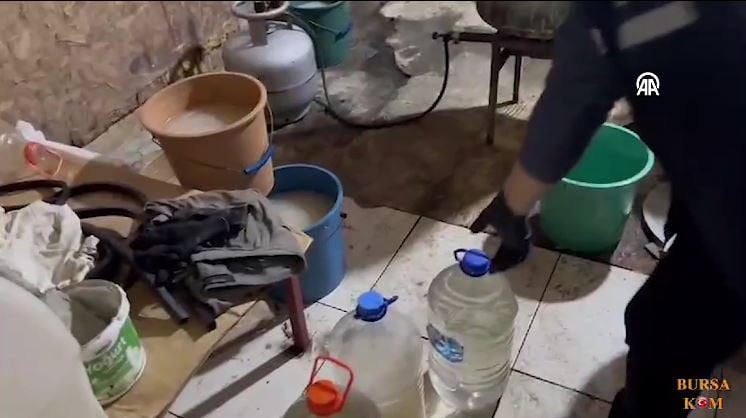 Kaçak Alkol Operasyonuna İlişkin Görüntüler