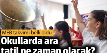 Okullarda kasım ara tatili ne zaman olacak? MEB takvimi belli oldu