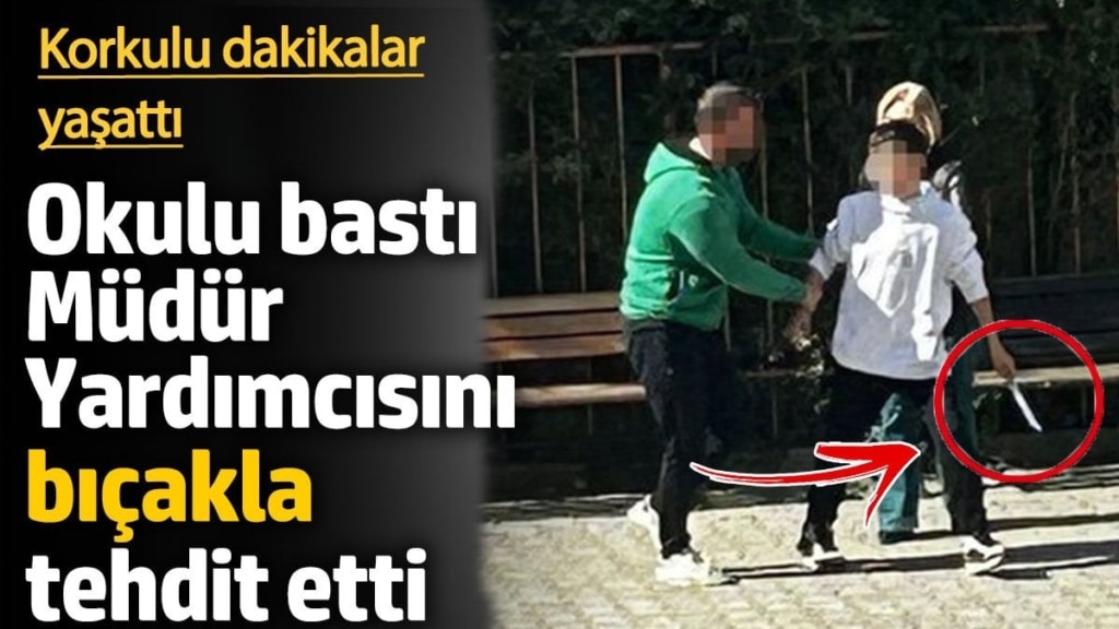 Okul bastı müdür yardımcısını bıçakla tehdit etti. Korkulu dakikalar yaşattı