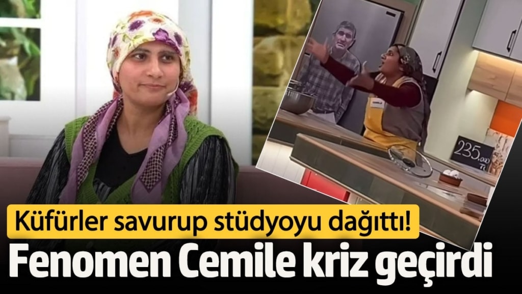 Fenomen Cemile kriz geçirdi! Küfürler savurup stüdyoyu dağıttı