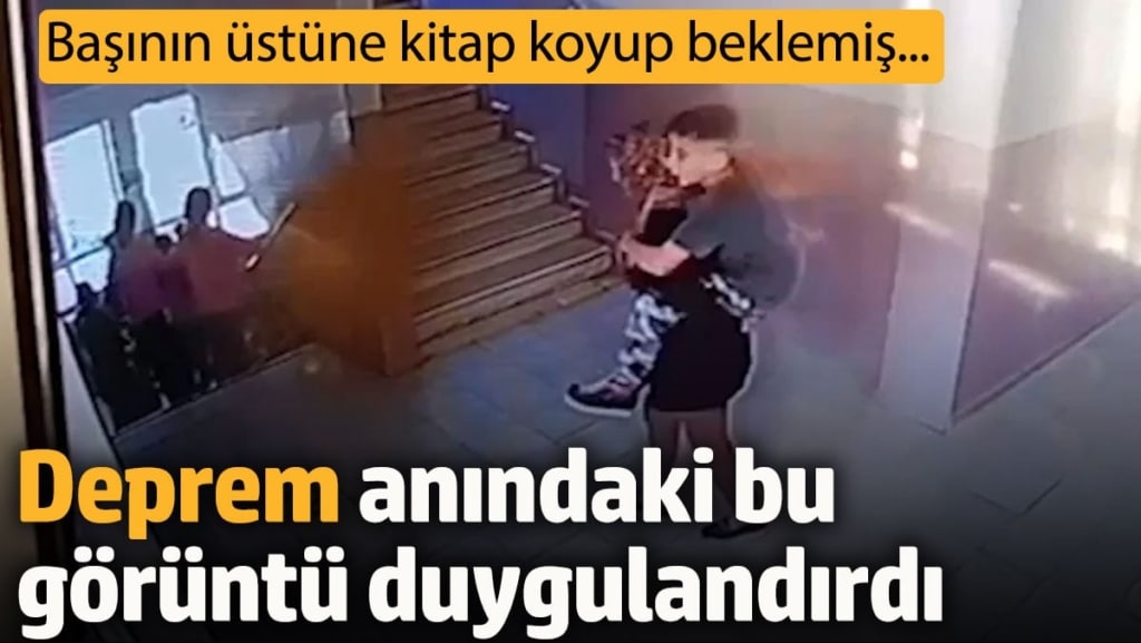 Deprem anındaki görüntü izleyenleri duygulandırdı! Engelli oğluna koştu