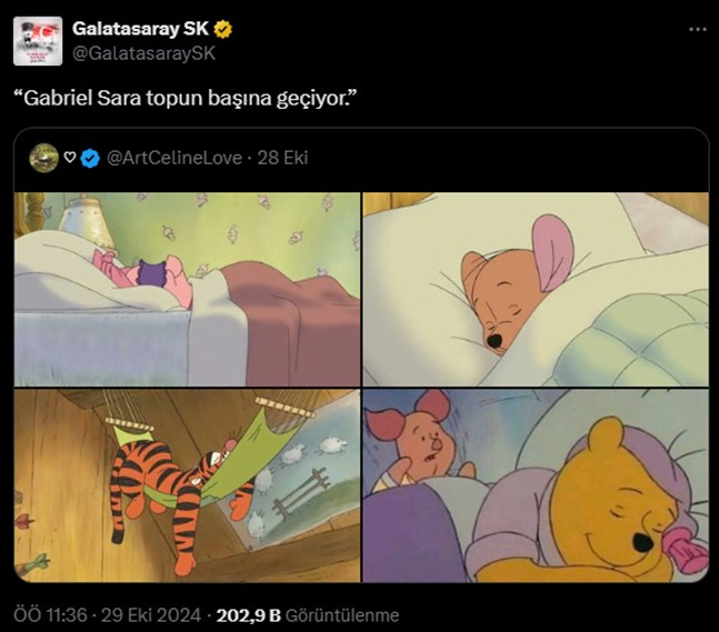 Derbi sonrası gönderilen görsel