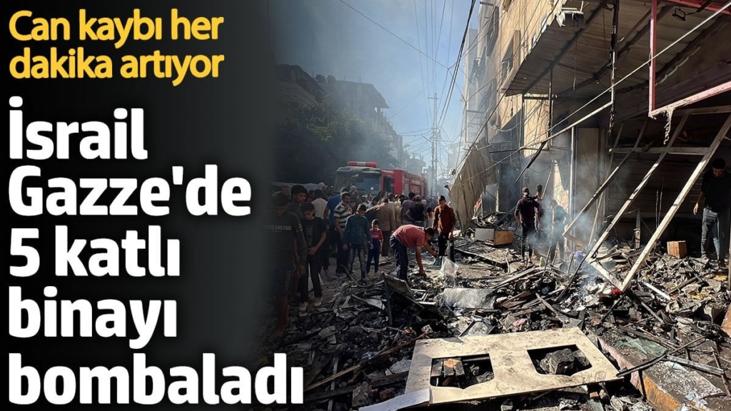 İsrail Gazze'de 5 katlı binayı bombaladı: 77 Filistinli öldü