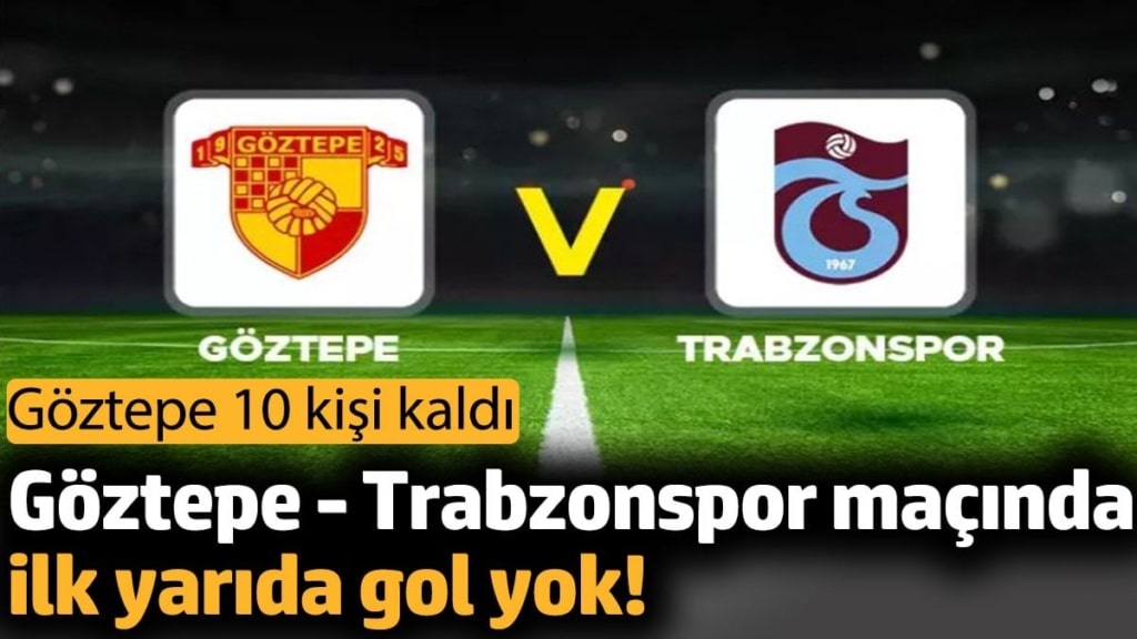 Göztepe- Trabzonspor maçında ilk yarıda gol yok!