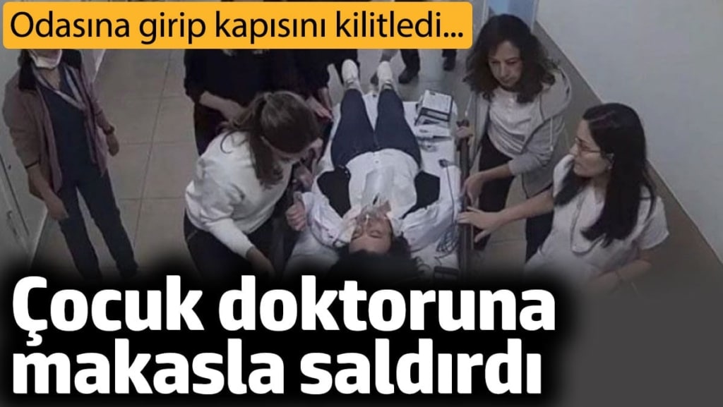 Hasta yakını kadın doktora makasla saldırdı. Odasına dalıp kapısını kilitledi