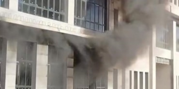 Kahramanmaraş’ta hastane inşaatında korkutan yangın