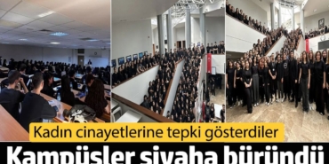Kampüsler siyaha büründü! Kadın cinayetlerine böyle tepki gösterdiler