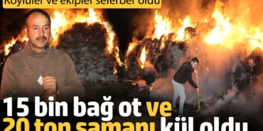 Yüksekovalı besiciye kundaklama şoku! 15 bin bağ ot ve 20 ton saman kül oldu