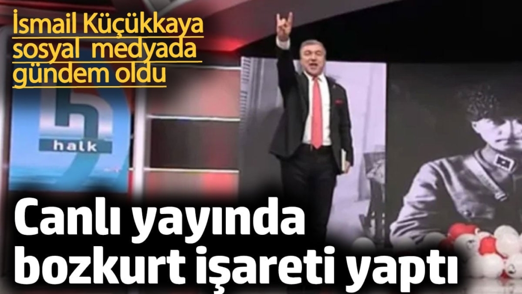 İsmail Küçükkaya canlı yayında bozkurt işareti yaptı