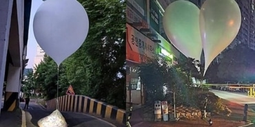 Kuzey Kore'dan balonla misilleme: Başbakanlığın önüne düştü