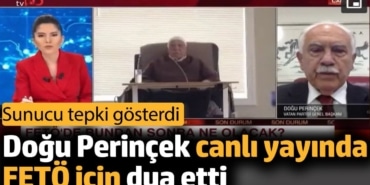 Doğu Perinçek canlı yayında FETÖ için dua etti. Sunucu tepki gösterdi