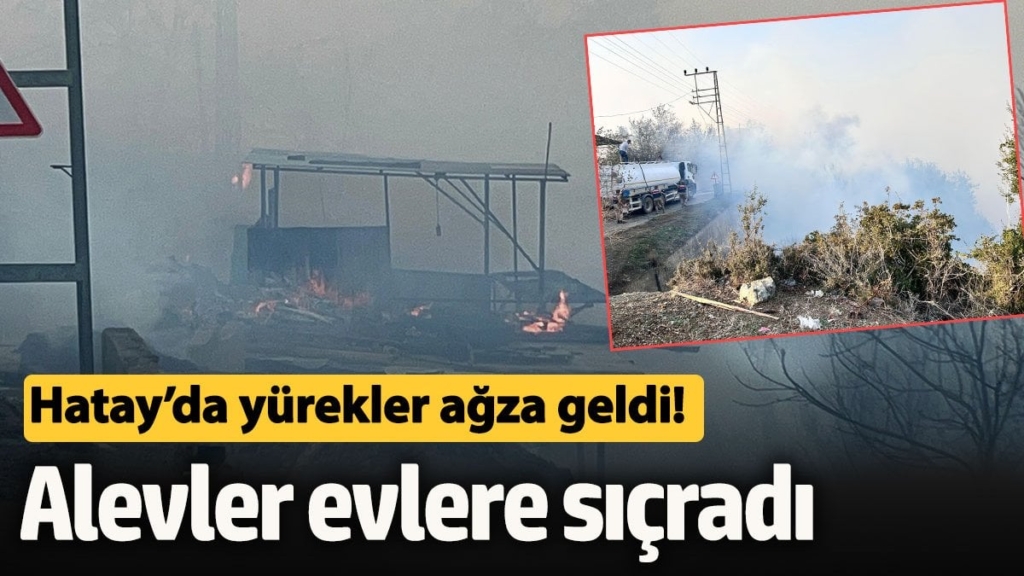 Hatay’da yürekler ağza geldi!  Alevler evlere sıçradı