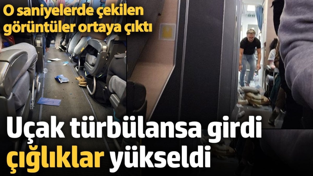 SAS uçağı türbülansa girdi çığlıklar yükseldi. O anlarda çekilen görüntüler ortaya çıktı