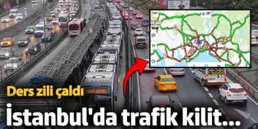 Ders zili çaldı, İstanbul'da haftanın ilk iş gününde trafik yoğunluğu arttı