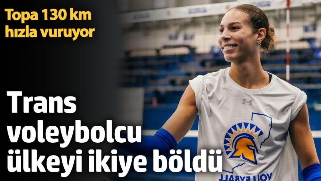 Trans voleybolcu Blaire Fleming ABD'yi ikiye böldü. Topa 130 km hızla vuruyor...