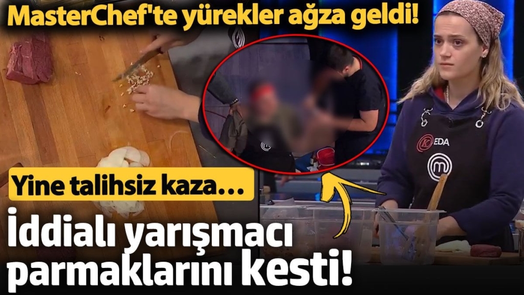 MasterChef'te yürekler ağza geldi!  Yine talihsiz kaza… İddialı yarışmacı parmaklarını kesti