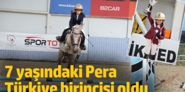 7 yaşındaki Pera, Türkiye birincisi oldu