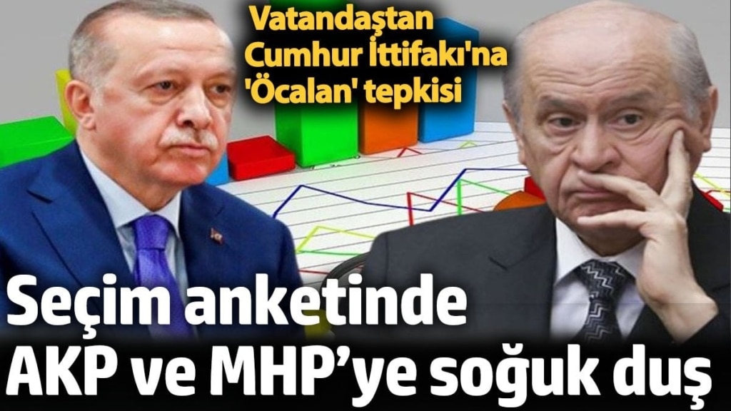 Seçim anketinde AKP ve MHP’ye soğuk duş. Vatandaştan Cumhur İttifakı'na 'Öcalan' tepkisi