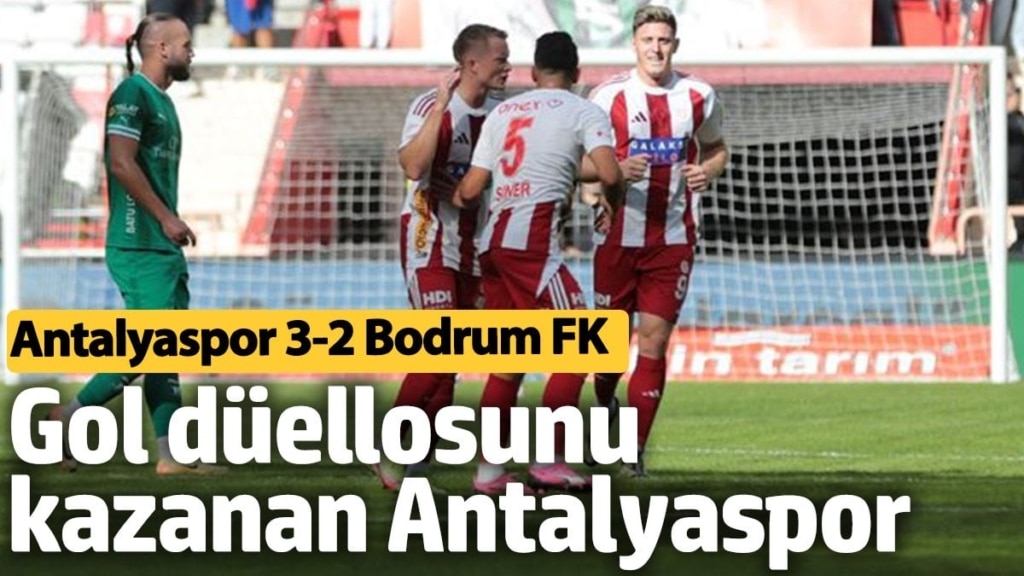 Gol düellosunu kazanan Antalyaspor. Antalyaspor 3-2 Bodrum FK