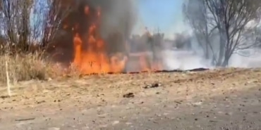 Develi’de anız yangını