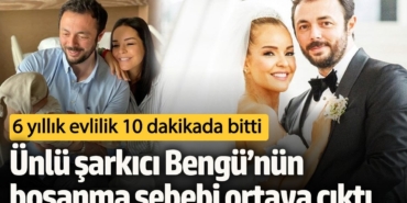 6 yıllık evlilik 10 dakikada bitti!  Ünlü şarkıcı Bengü’nün boşanma sebebi ortaya çıktı