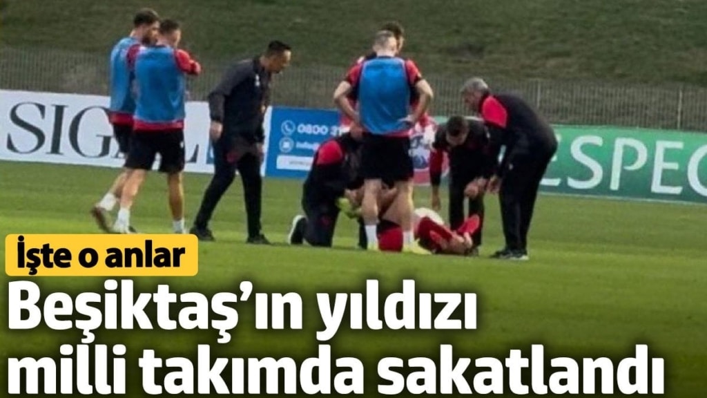 Beşiktaş’ın yıldızı milli takımda sakatlandı. İşte o anlar
