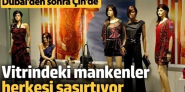 Canlı vitrin mankenleri Dubai'den sonra Çin'de de moda oldu