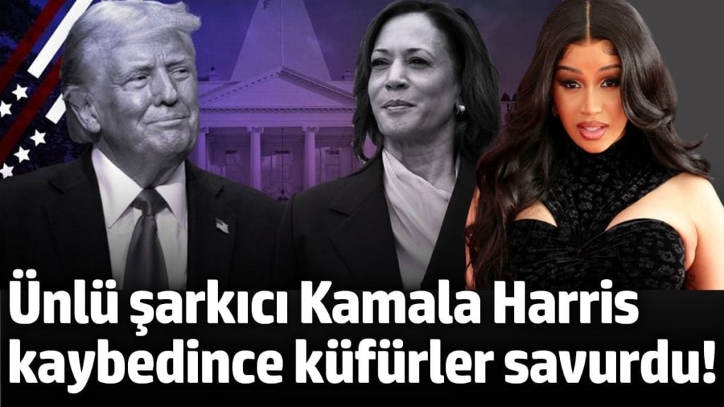 Dünyaca ünlü şarkıcı Cardi B Kamala Harris kaybedince küfürler savurdu!