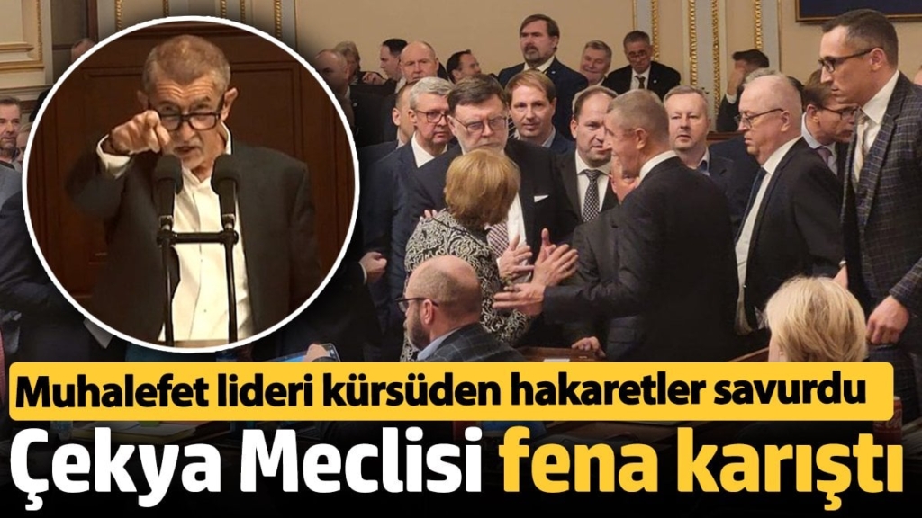 Çekya Meclisi fena karıştı: Muhalefet lideri kürsüden hakaretler savurdu