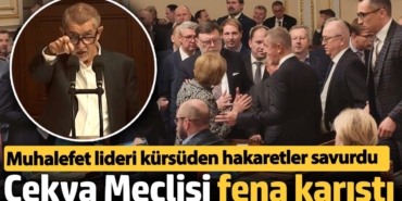 Çekya Meclisi fena karıştı: Muhalefet lideri kürsüden hakaretler savurdu