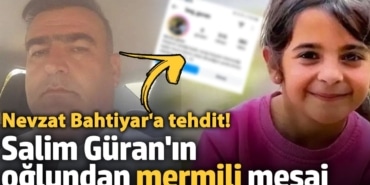 Nevzat Bahtiyar'a tehdit! Salim Güran'ın oğlundan 'mermi'li mesaj