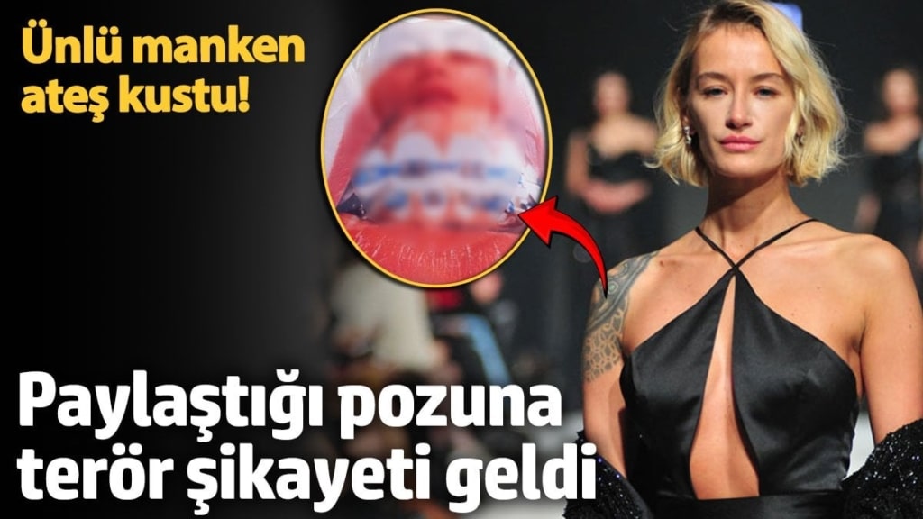 Ünlü manken ateş kustu!  Paylaştığı pozuna cinsel istismar ve terör şikayeti geldi