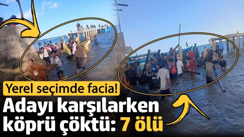 Endonezya’da yerel seçim adayını karşılarken köprü çöktü: 7 ölü