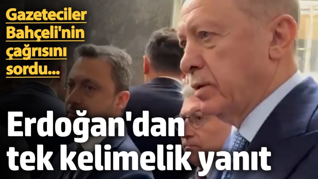 Erdoğan'dan, Bahçeli'nin 