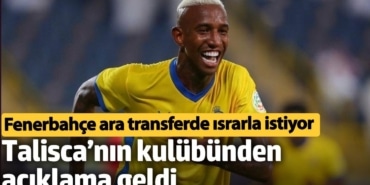 Talisca’nın kulübünden açıklama geldi. Fenerbahçe ara transferde ısrarla istiyor