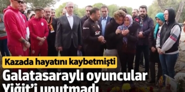 Galatasaraylı oyuncular kazada hayatını kaybeden Yiğit’i unutmadı