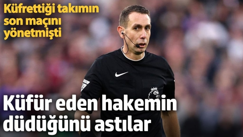 Küfür eden hakemin düdüğünü astılar. Küfrettiği takımın son maçını yönetmişti