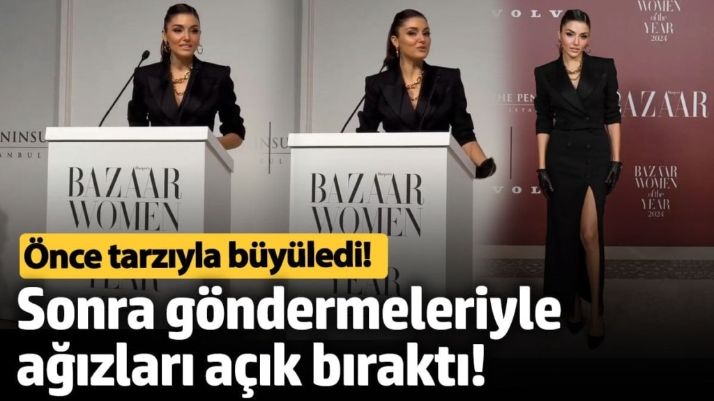 Tarzıyla büyüledi! Hande Erçel ödül törenindeki göndermeleriyle ağızları açık bıraktı