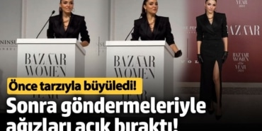 Tarzıyla büyüledi! Hande Erçel ödül törenindeki göndermeleriyle ağızları açık bıraktı