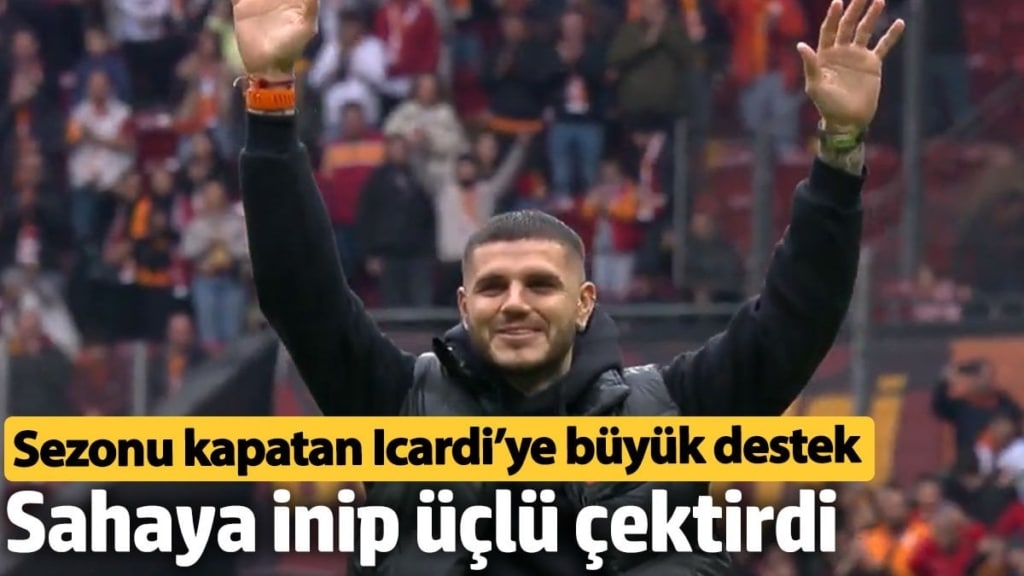 Sezonu kapatan Icardi’ye büyük destek. Sahaya inip üçlü çektirdi