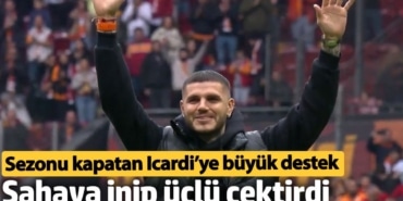 Sezonu kapatan Icardi’ye büyük destek. Sahaya inip üçlü çektirdi