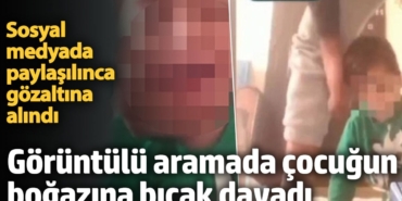 İzmir'de dehşet... Eşini tehdit etmek için çocuklarının boğazına bıçak dayadı!