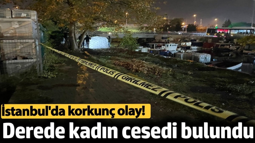 İstanbul'da korkunç olay! Derede kadın cesedi bulundu