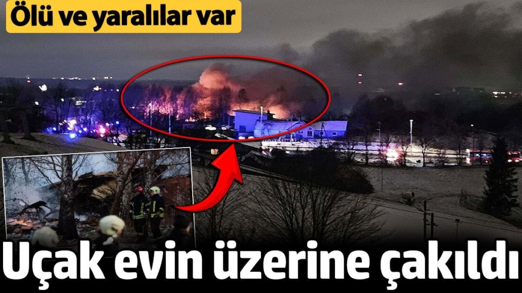 Litvanya'da kargo uçağı binanın üzerine çakıldı: Ölü ve yaralılar var